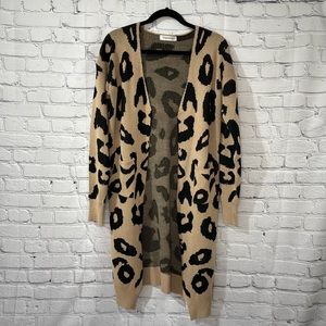 EUC Leopard Print Sweater Cardigan